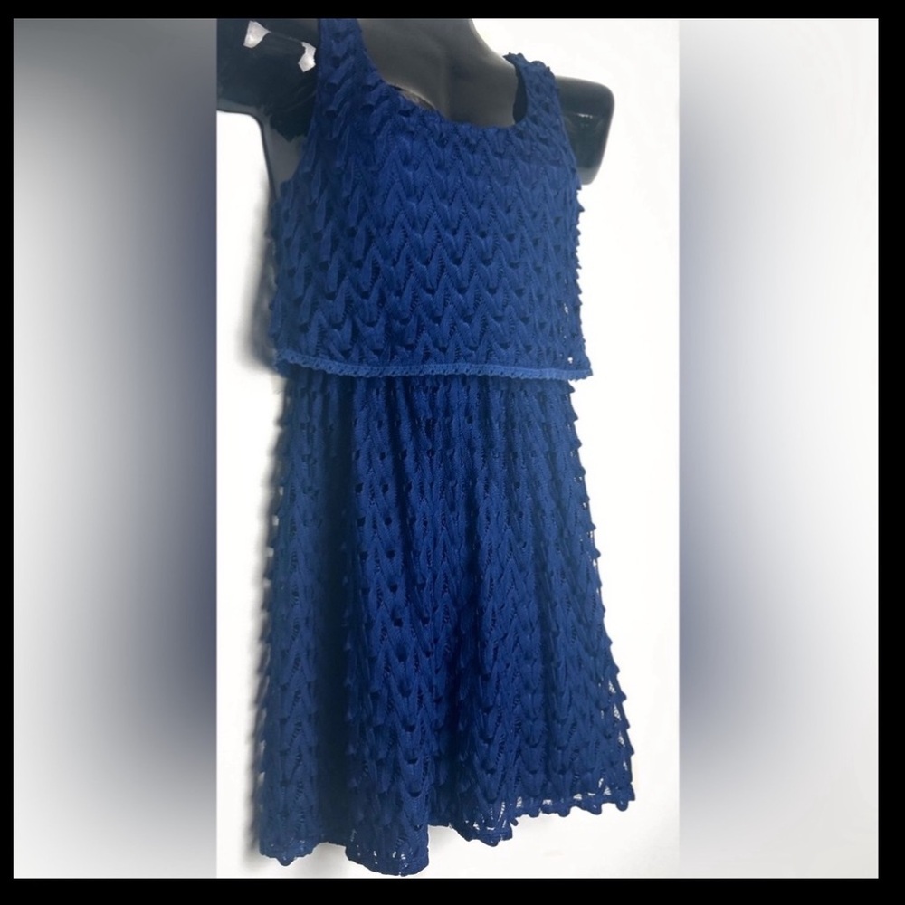 Lily Rose Royal Blue Crochet Dress *NWOT